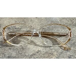 Genevieve Paris MO LYNN Brown Clear Oval Eyeglasses Frames 53-16-135-37mm G6